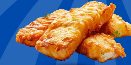 Golden fried fish fillets